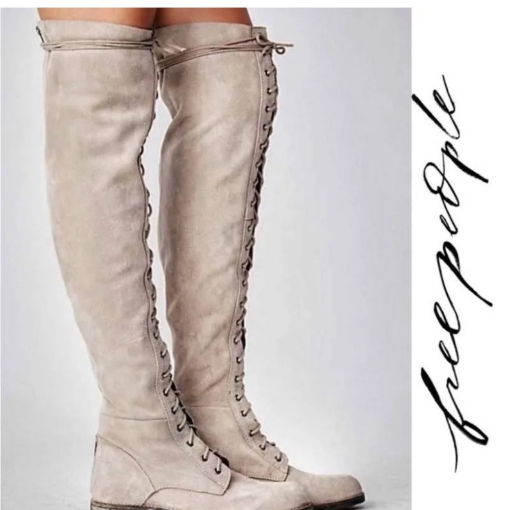 Free People suede lace-up boots